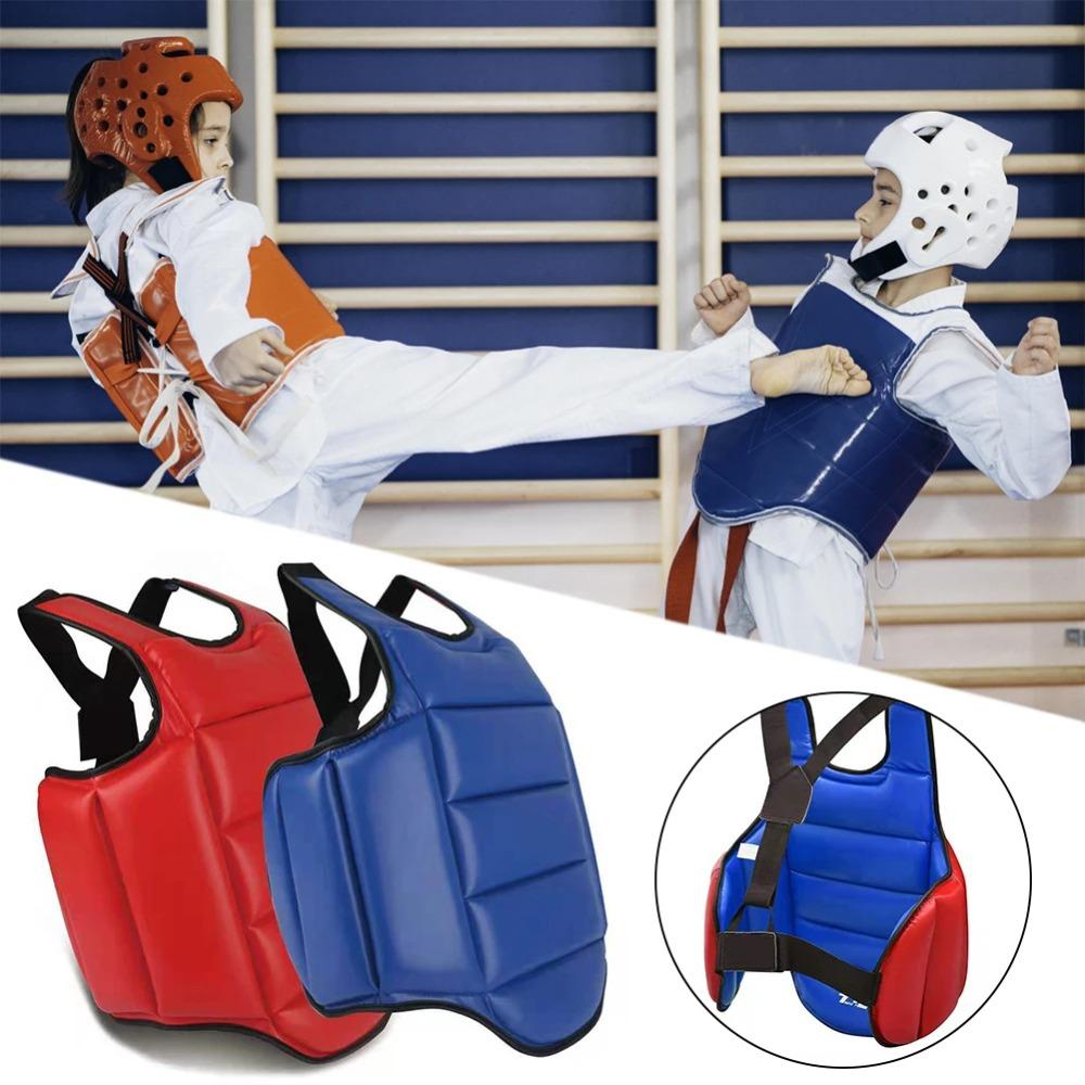 Boxing Equipment Body Protector Martial Arts Vest Soft Karate Uniform Chest Guard Belt Vest Karate
