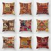 Ethnic Style Pattern Square Polyester Pillowcase Sofa Living Room Decorative Cushion Cover Bedroom Bedside Pillow Cover