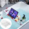 Adjustable Length Expandable Bathtub Tray Anti-Slip Bathroom Organizer Shower Accessories