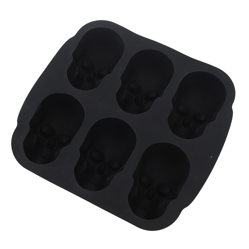 Elasticity Skeleton Head Cake Mold Food Grade Silicone Skull Baking Mold Skull Cake Pan  Halloween