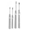 4 Pcs DIY Stainless Steel Groover Leather Trencher U V Type Leather Carving Tool