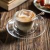 150/300ml Double Wall Glass Coffee Cup with Saucers and Spoon Heat Resistant Espresso Cups With Handle Mug Drinkware Milk Teacup