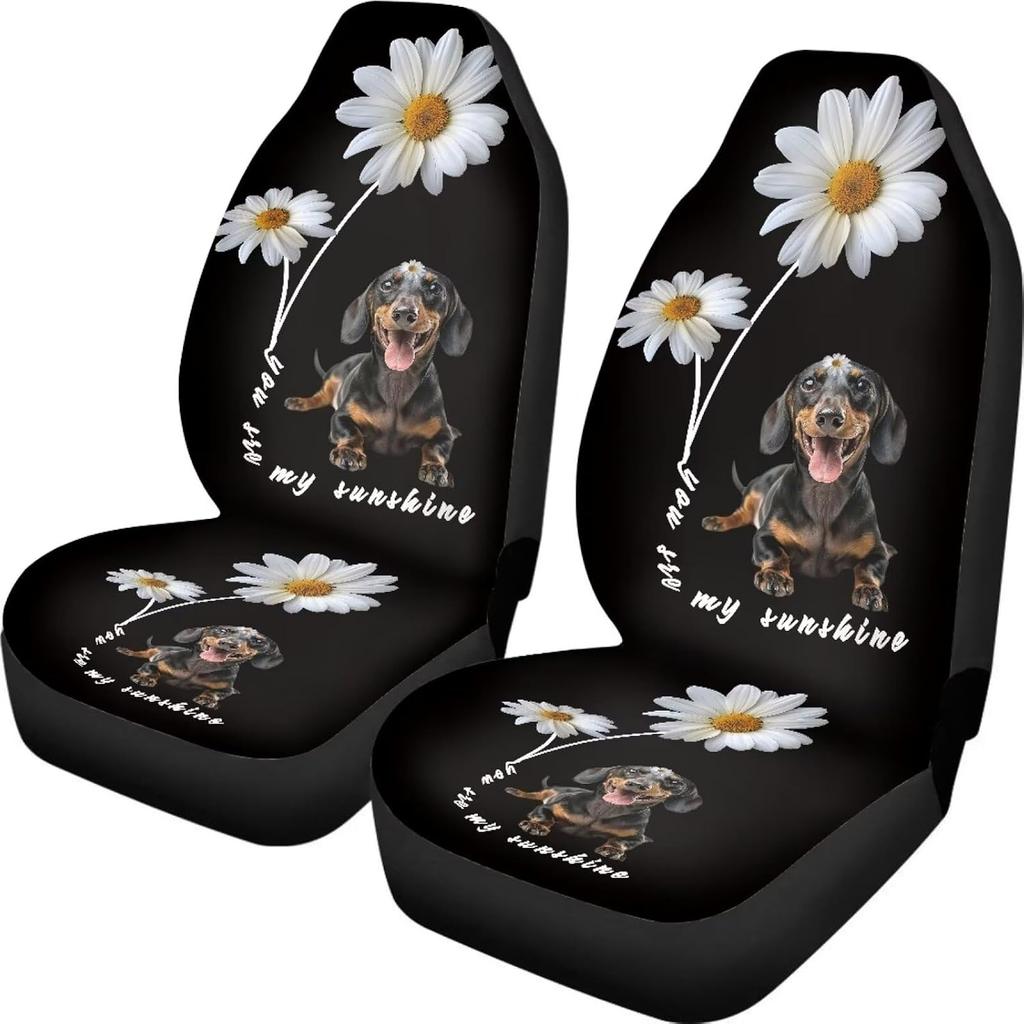 Talayituse Boho Dragonfly Print Car Seat Covers Set of 2, Breathable Front Bucket Seats Protector Auto Interior Accessories Decor Universal for Truck