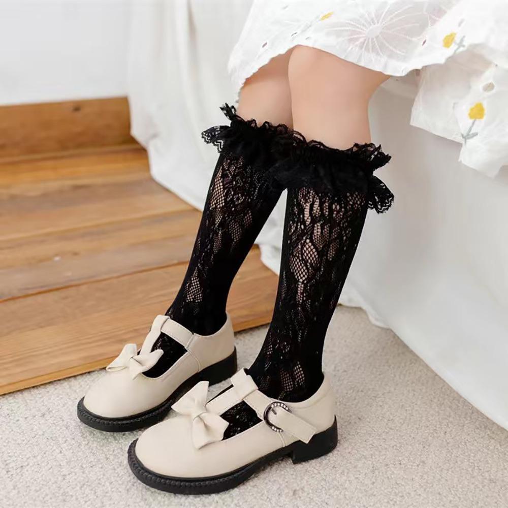 Mesh Lolita Sock Cotton Spandex Girl Long Socks Baby Dress Hollow Mesh Socks