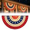 Патриотический гирлянда-баннер США к 250-летию со светодиодной подсветкой Мемориальные патриотические флаги-баннеры для украшения 4 июля на открытом воздухе