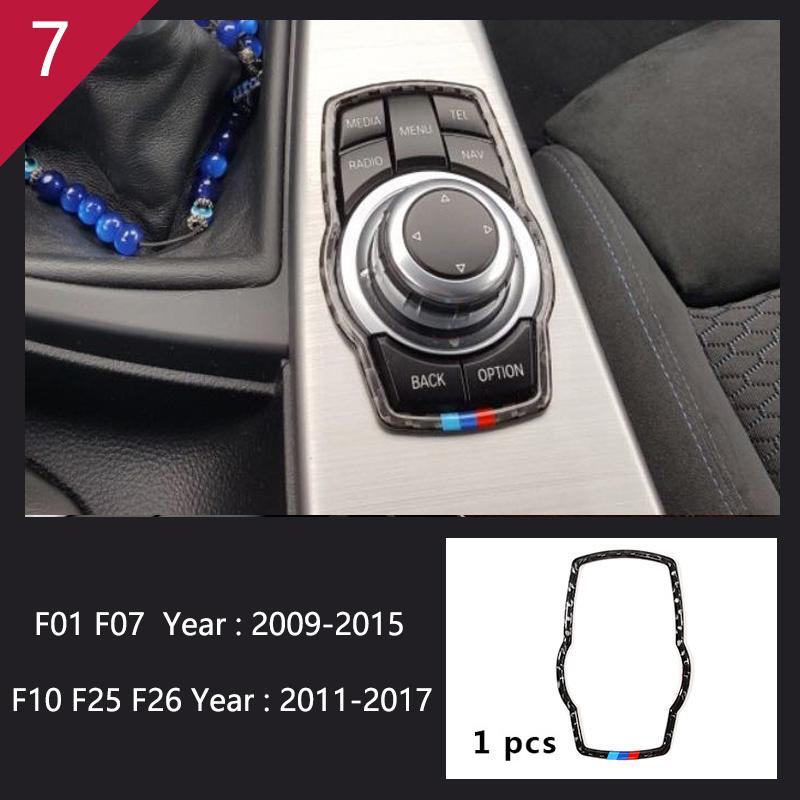 Углеродное волокно для BMW 5 7 серии F01 F10 F07 F25 F26, аксессуары, панель управления механизмом переключения передач, декоративная полоса, накладка, отделка автомобиля