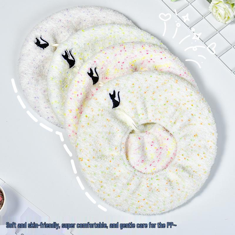 Мягкая бархатная накладка на сиденье унитаза большого размера с ручкой - Моющаяся, осенне-зимняя подушка