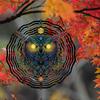 1pc Mandala-Style 3D Dark Night Owl Metal Wind Chime - 360° Rotating Garden Decor with Vibrant Colors, No Electricity Needed