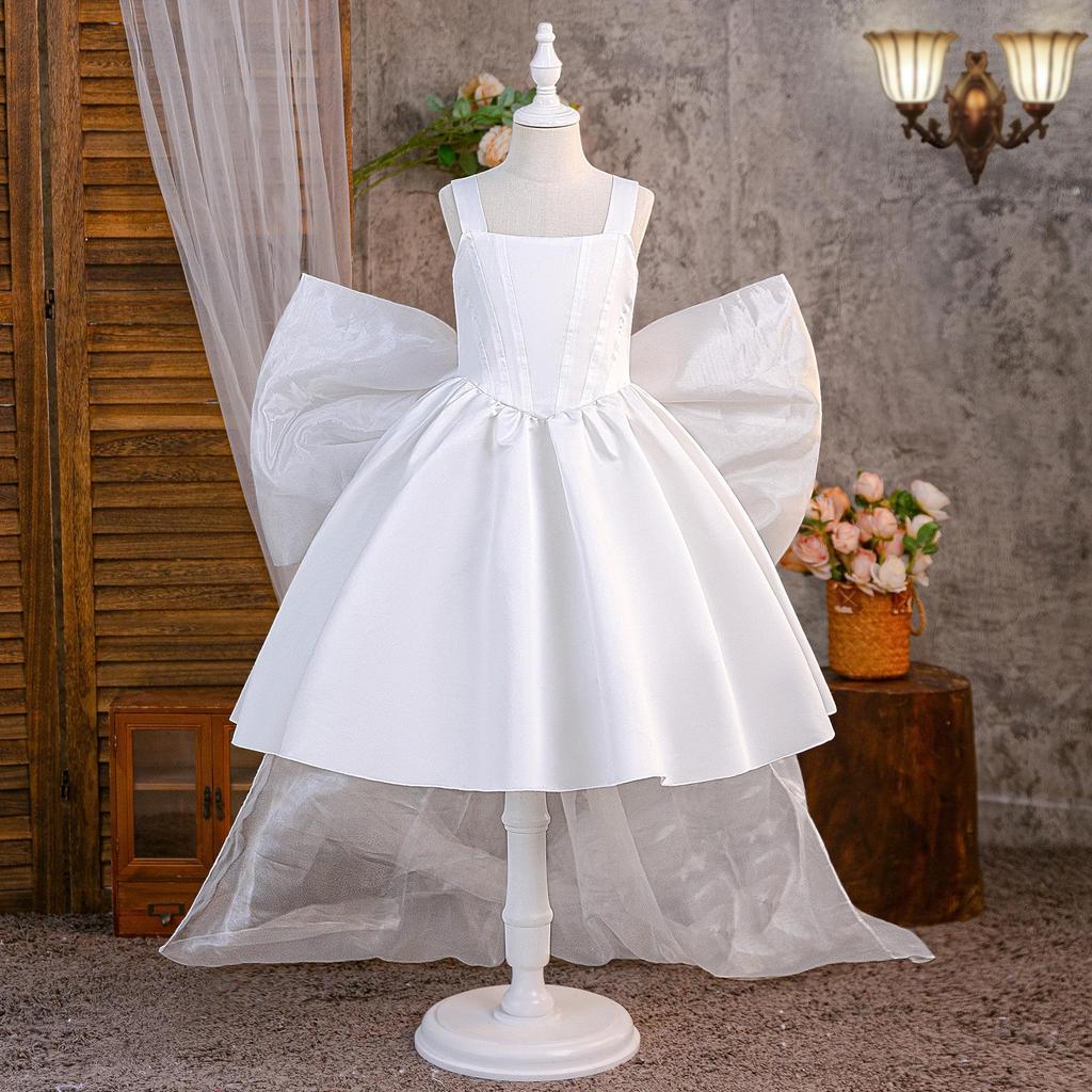 Children's Formal Princess Puffy Bow Dresses for Girls 4-15 Years - Fashion Show Costumes