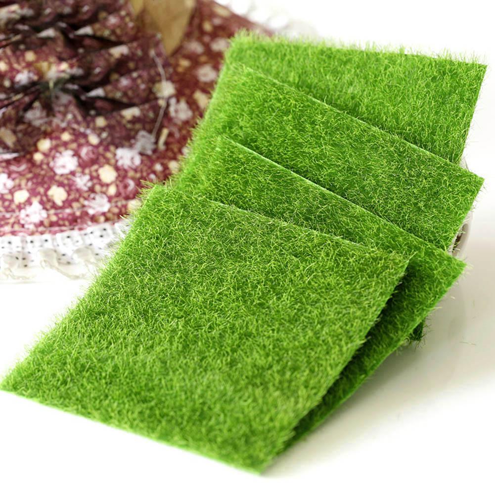 Artificial Lawn Grass Turf Interlocking Grass Tile Lawn Rug for Garden Bonsai Home Aquarium