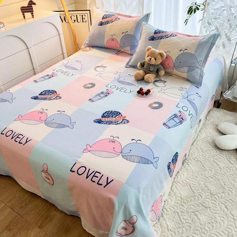 Простыня в цветочном стиле, приятное для кожи постельное белье, простая студенческая кровать, простыня на резинке, наматрасник, покрывало