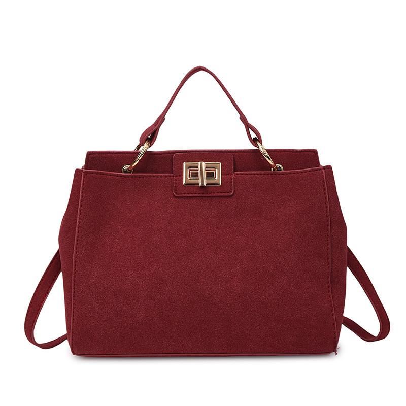 Однотонная повседневная сумка через плечо из ПУ-кожи со швами и карманом для телефона для женщин