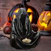 Halloween Ghost Wizard Candle Holder Resin Figurine Scented Tealight Candle Candlestick Table Centerpiece Desktop Decoration Festival Gift