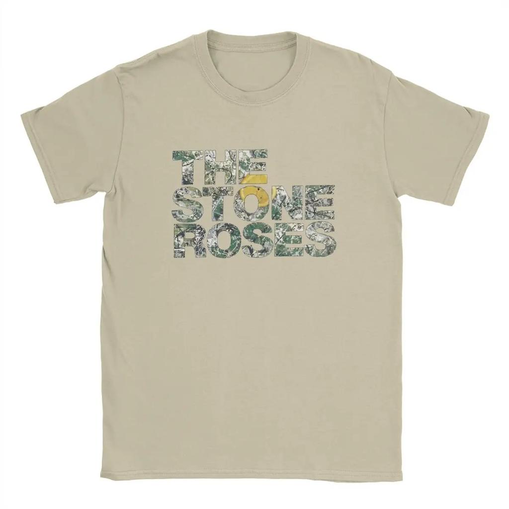 The Stone Roses Logo T Shirts for Unisex Pure Cotton Funny TShirt Round Neck Christmas Tour Tee Shirt Short Sleeve Clothing Summer