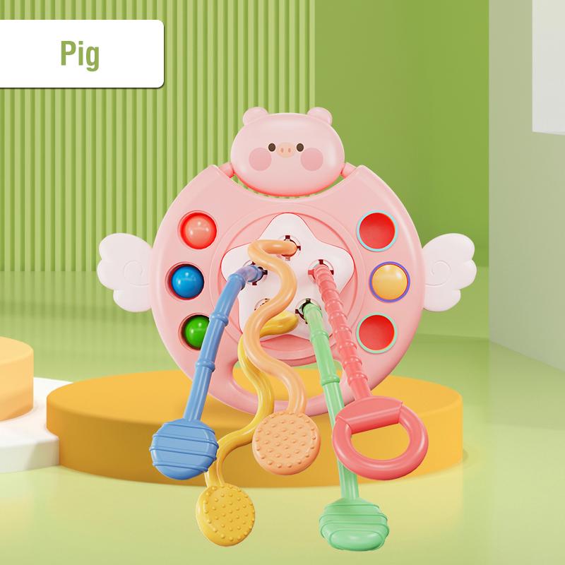 Сенсорные игрушки Монтессори с силиконовыми шнурками для детей от 0 до 12 месяцев, развивающие, обучающие, активные игрушки для детей от 1 до 2 лет