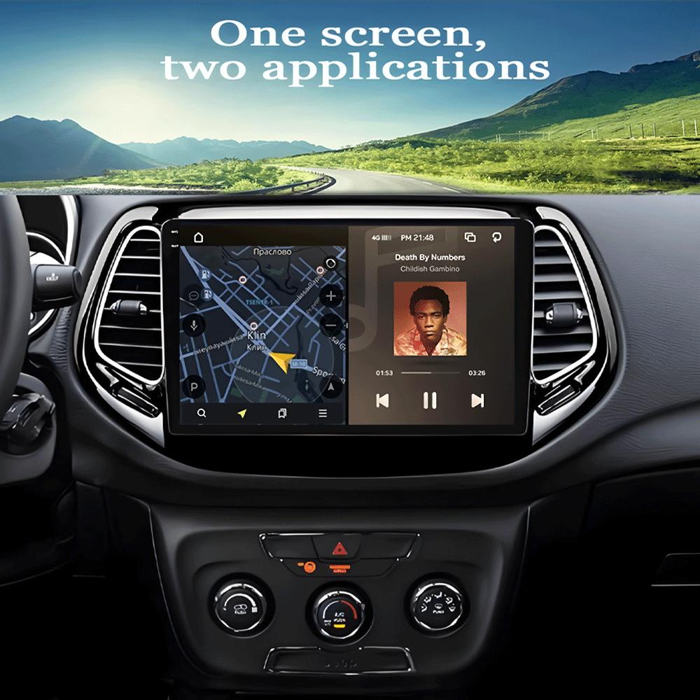 Для Jeep Compass 2017 - 2019 360 камера головное устройство Android 14 видеоплеер автомобильное радио Авторадио Мультимедиа GPS навигация монитор