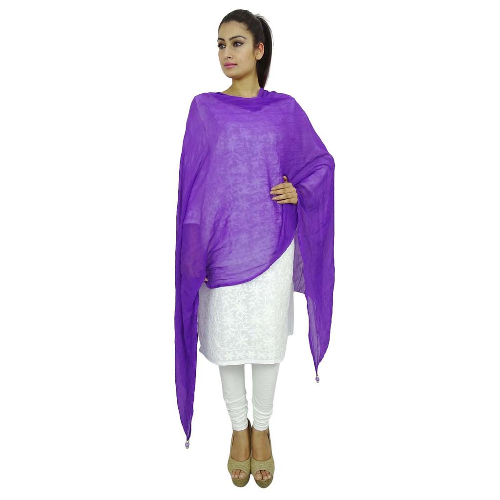 Индийский длинный палантин Dupatta из смеси шифона Chunni Neck Wrap Tassel Throw Throw