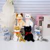 PP Cotton Cat Plush Bag Pendant Fluffy Simulated Cat Plush Doll  Birthday Xmas Gift