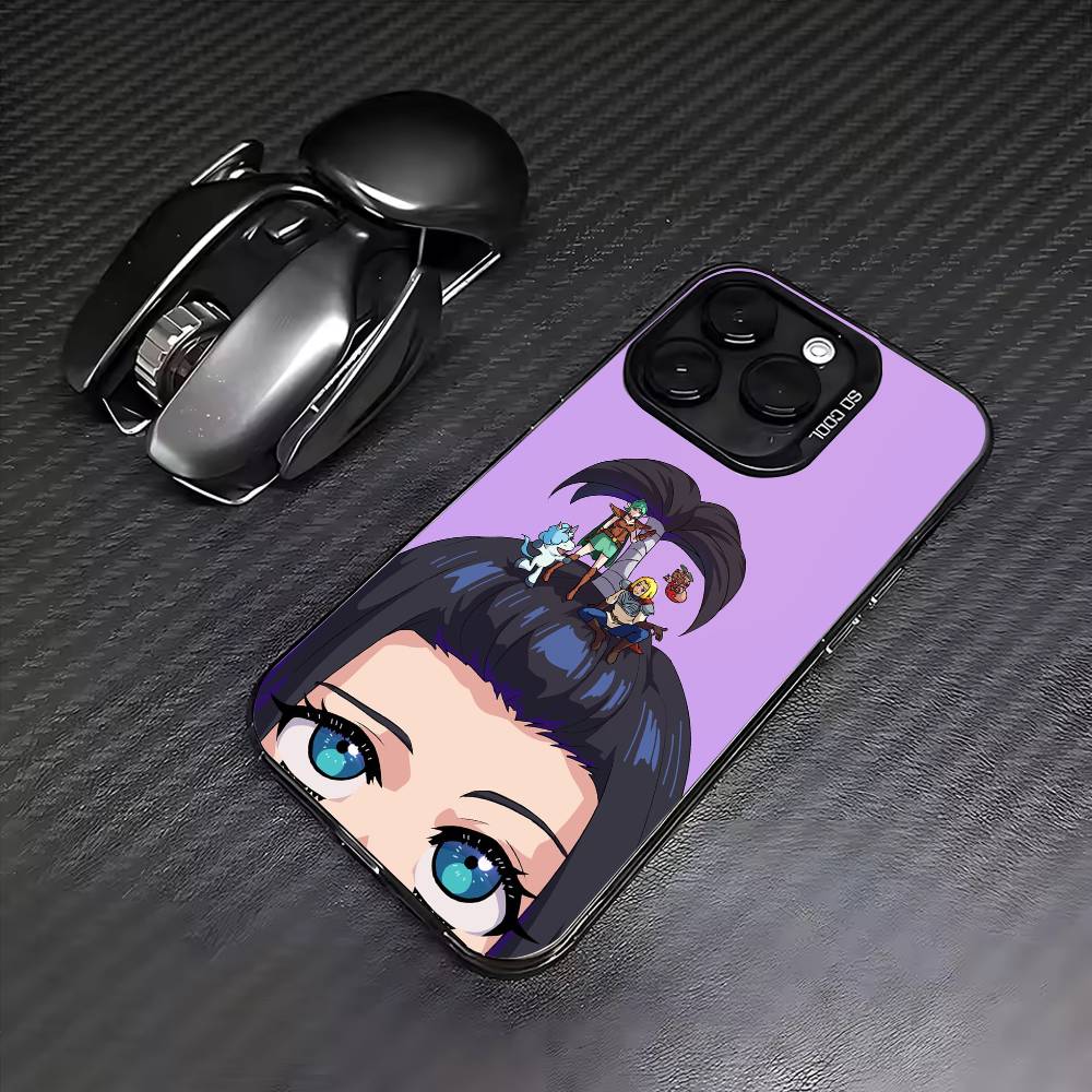 Аниме Z-ZENSHU Чехол для телефона для iPhone17,16,15,14,13,12,11 Plus,Pro Max Цветной Посеребренный Внутренний Чехол