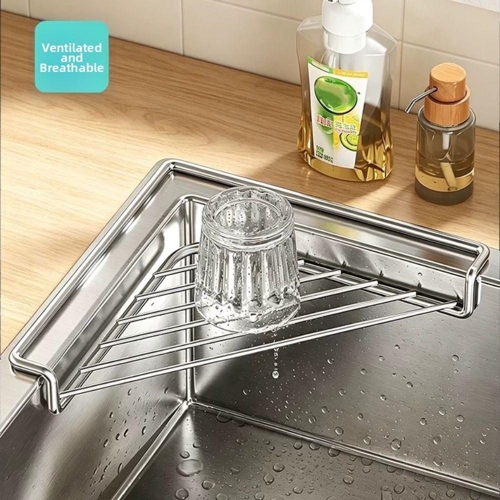 Waterproof Dish Drying Rack Anti-rust Sink Drain Shelf Sink Storage Holder Laundry Room