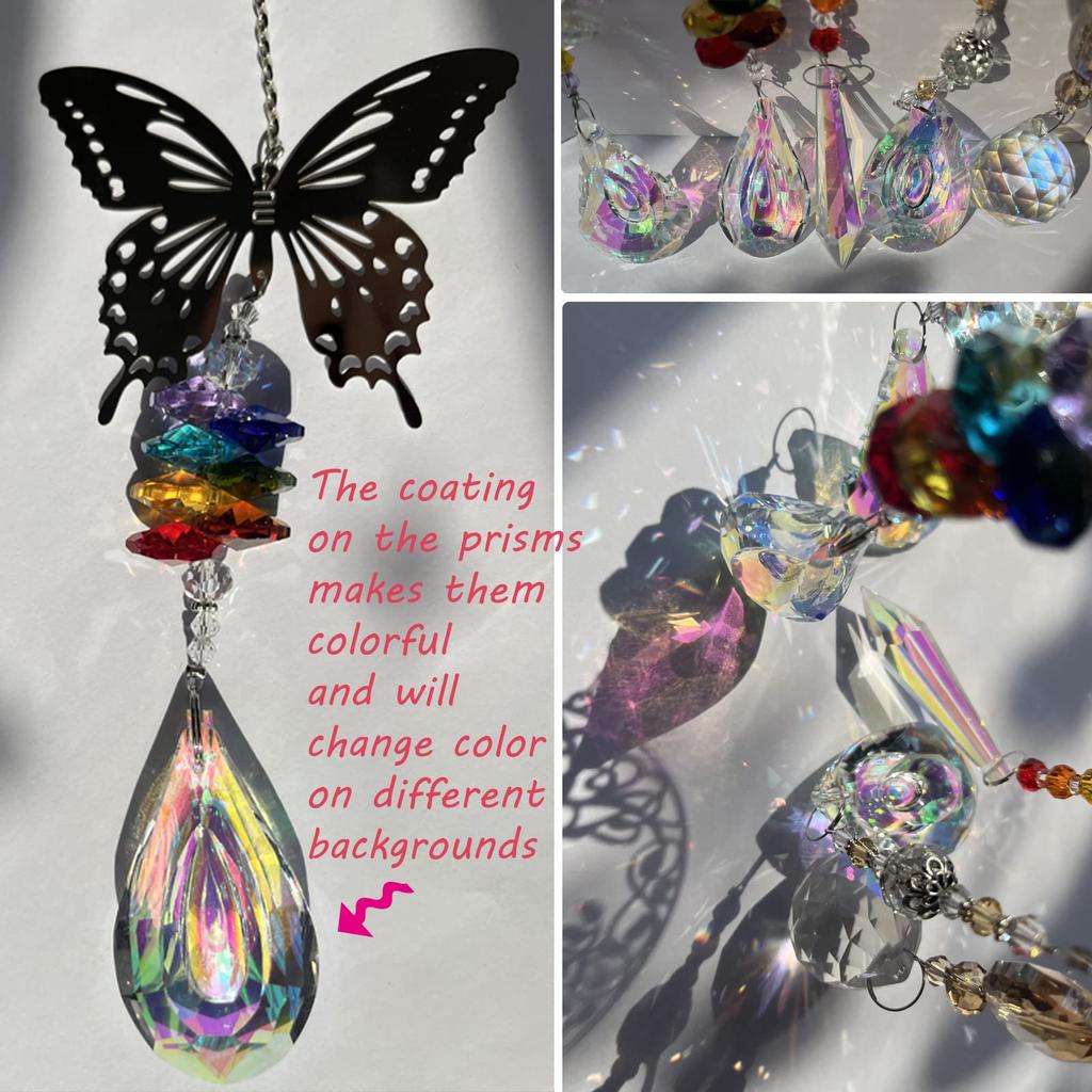 Crystal Suncatchers with Prisms Hanging Window Sun Catcher Decor Indoor Rainbow Maker Ornament Prism Suncatchers Gift