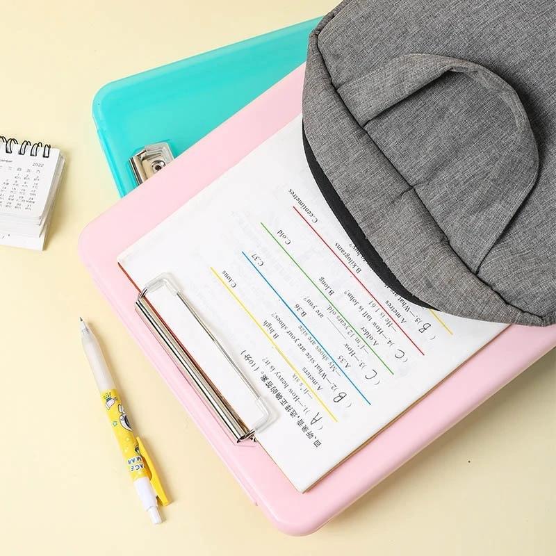 Коробка для хранения документов формата А4 с папкой-зажимом, доской для письма, держателем для школьных канцелярских принадлежностей WordPad, органайзером