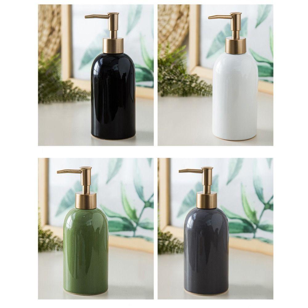 Press Type Ceramic Soap Dispenser Empty Hand Sanitizers Container Modern Liquid Pump Bottle  Sink