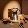 Кофеварка для эспрессо на индукционной плите Moka с клапаном давления, столешницей из хрустального стекла и кастрюлей Esprosso Moka из нержавеющей стали, классическая итальянская кофеварка