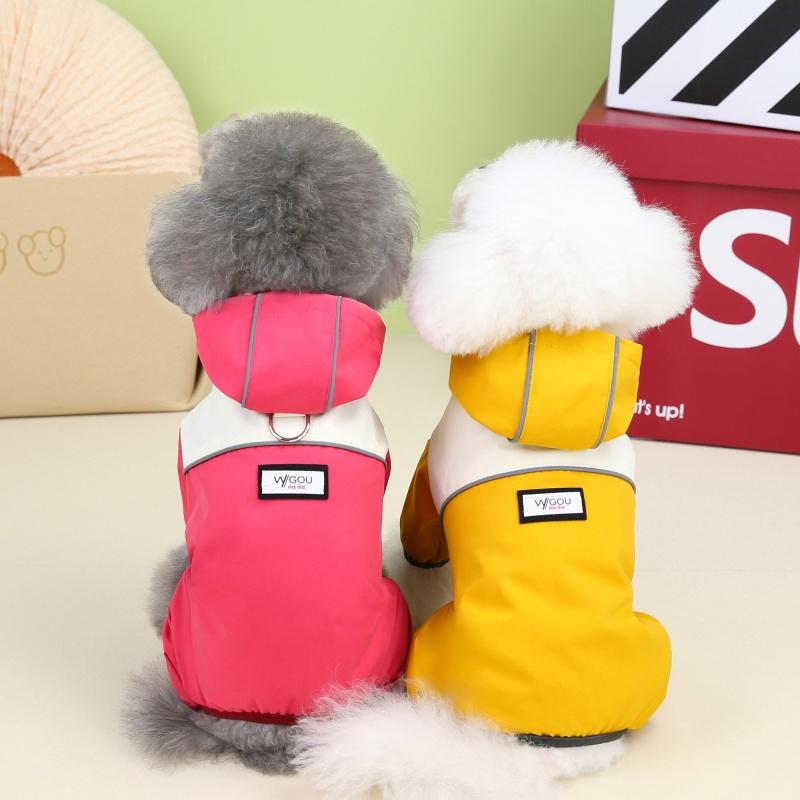 Dog Jackets Raincoats Hooded Pet Raincoat Hiking Dogs Clothes Jumpsuit Outdoor Waterproof Rain Coat For Small Medium Dogs Puppy