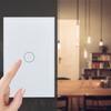 Умный настенный сенсорный светильник   1-клавишный Wifi 10A Мультиконтроль для   Дома  (белый )