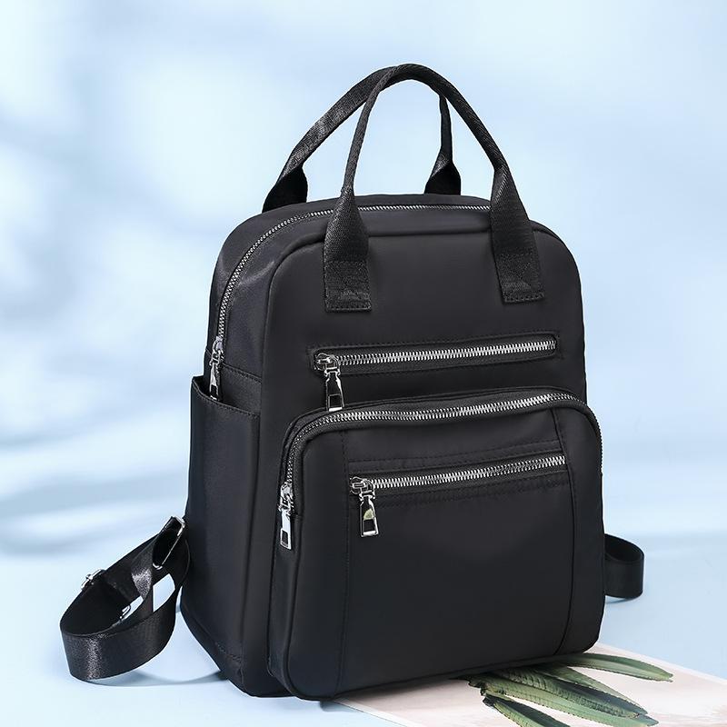 Мода Новый Рюкзак Женский Большой Вместимости Школьная Сумка для Подростка Путешествия Водонепроницаемый Оксфордский Рюкзак Простой Черный Рюкзак AVE