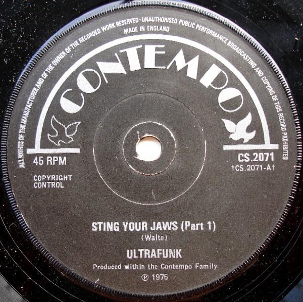 7inch Record ULTRAFUNK - Sting Your Jaws (Part 1 & 2) CS2071 Contempo 1975 UK Soul/Funk Used