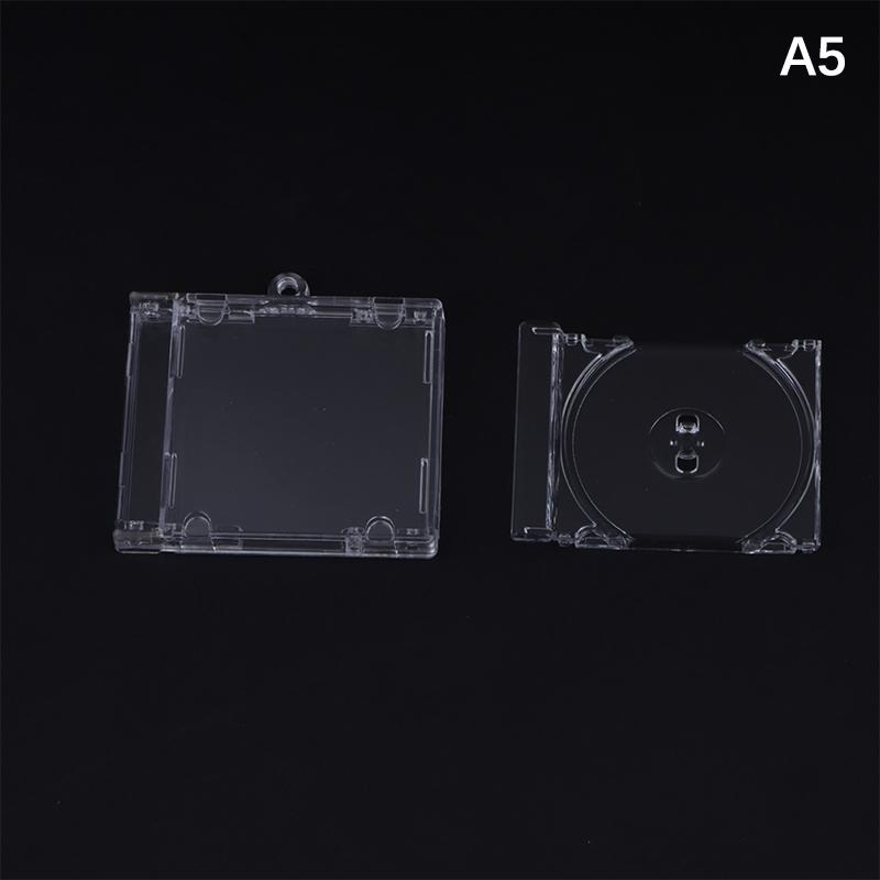 Mini Cd Keychain Album Cases Plastic Cd Cases Clear Dvd Cover Bulk Dvd Jewel Keyring Music Blank Mini Compact Disc Holder