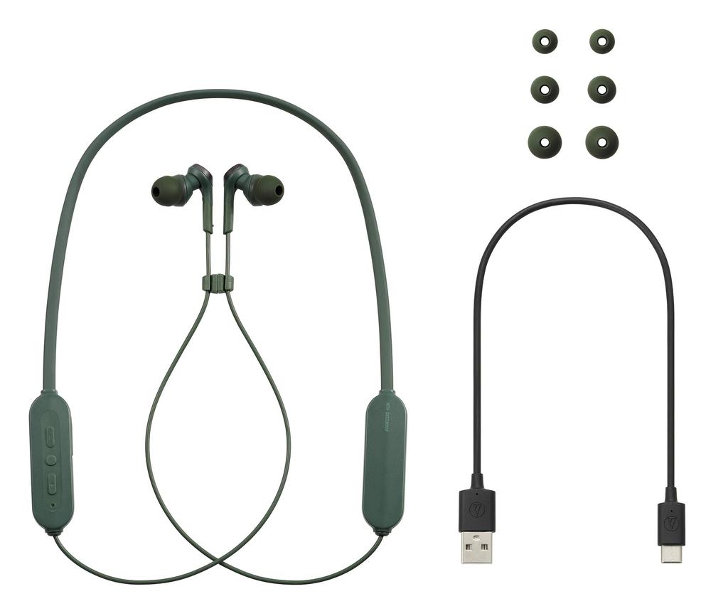 GR Wireless Earphones Bluetooth Deep Bass To Approximately 20 Hours of Continuous GR Green Audio-Technica ATH-CKS330XBT [SOLID BASS/Splashproof