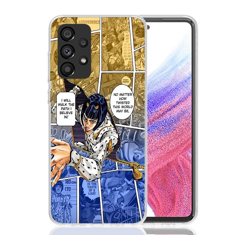 JoJo Adventure Bruno Buccellati Phone Case for Samsung Galaxy A52 A51 A50S A12 A22 A32 A72 A10S A30S A31 A71 Note 20 Ultra 10 Pl