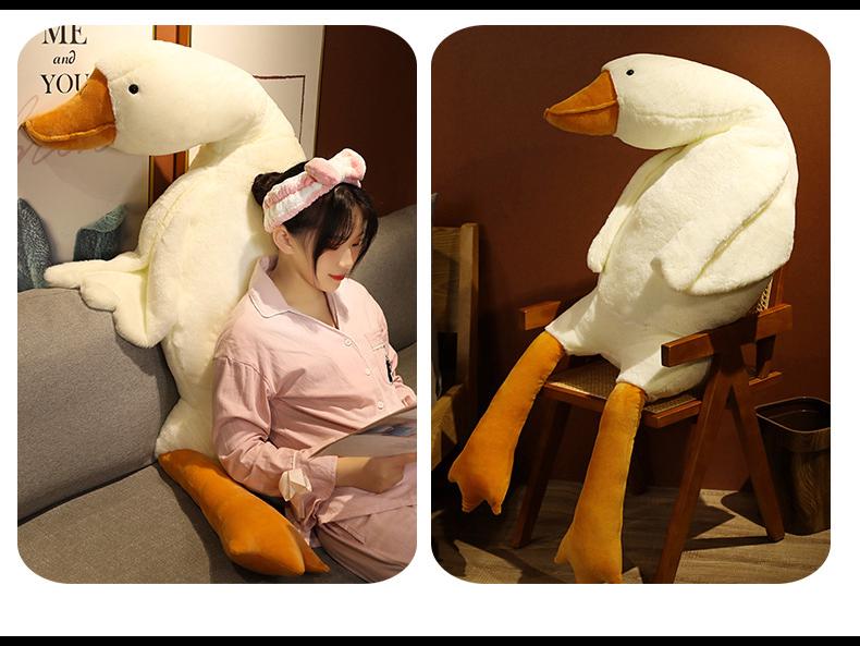 Cute White Goose Plush Toy - Perfect Sleeping Pillow & Birthday Gift for Girls