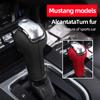 Для Ford Mustang головной убор с переключением передач, модифицированный замшевый чехол на рычаг переключения передач, наклейки для салона автомобиля с центральным управлением