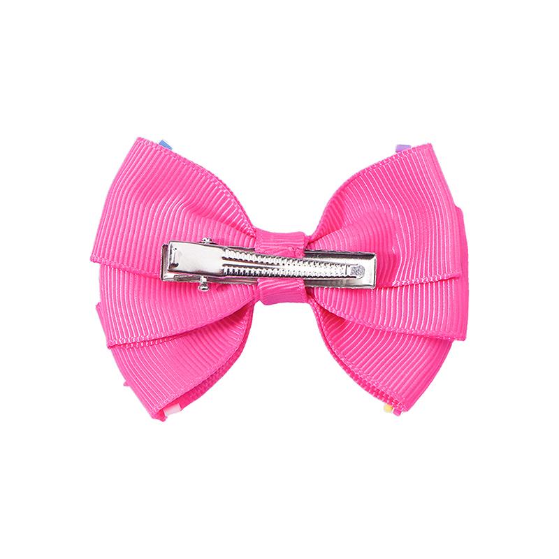 2/6Pcs Baby Solid Hair Bows Hair Clips Ribbon Bow Hairpin For Girl Cheer Bowknot Barrettes Children Headwear Hair Accessories