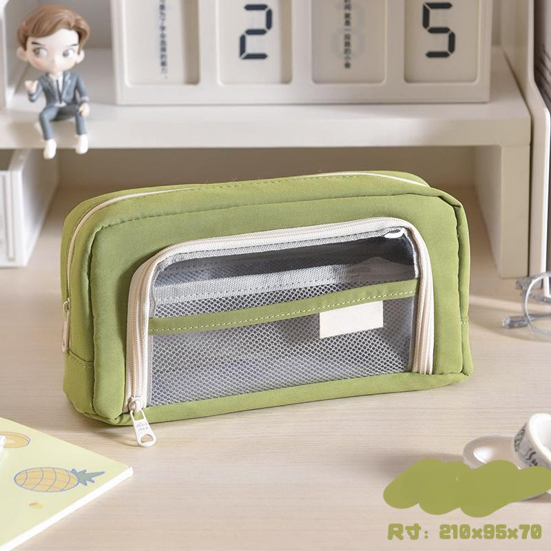 Свежий стиль, прозрачные сумки для карандашей, красивая сумка для ручек, водонепроницаемый держатель для канцелярских принадлежностей большой емкости, школьные/офисные принадлежности
