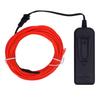 2Pcs EL Wire Red 16.4ft5m 360 Degree Cuttable Glowing Rope Lights for Parties All Hallows Day