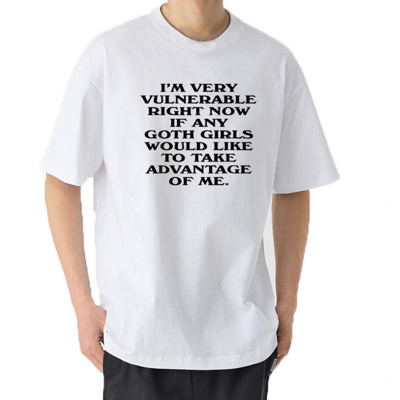 Im Very Vulnerable Right Now Funny Goth Girls Humor Quote TShirt Graphic T Shirts T Shirt Unisex Unisex Clothing Tops