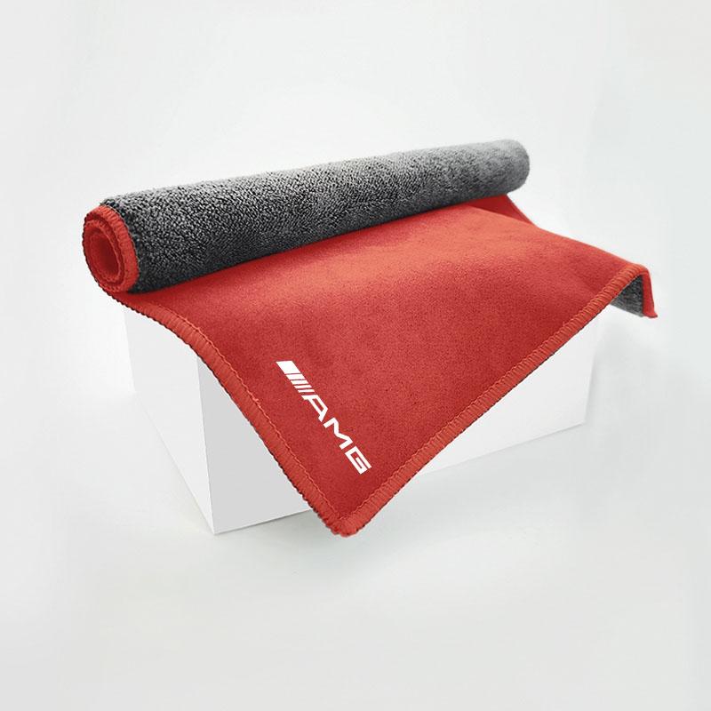 OZQU2 Microfiber Towel Car Cleaning Tool Accessories For Mercedes Benz AMG W203 W205 W206 W211 W220 W212 W201 W210 W108 W168 GLC GLE