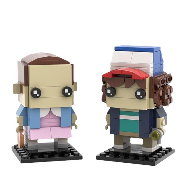 Мини-набор строительных блоков Мультяшные фигурки Персонажи Stranger Bricksheadz Коллекция Модель из кубиков Сборка Детская игрушка Подарки