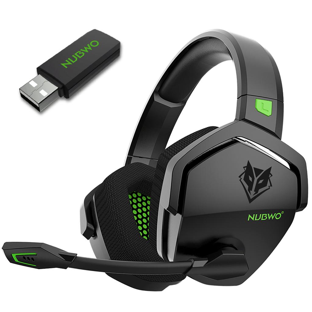 NUBWO G06 Беспроводная игровая гарнитура 2,4 ГГц, геймерские наушники 3-в-1 Беспроводная связь для консоли Playstation, режим Bluetooth для переключателя, проводной режим для контроллера