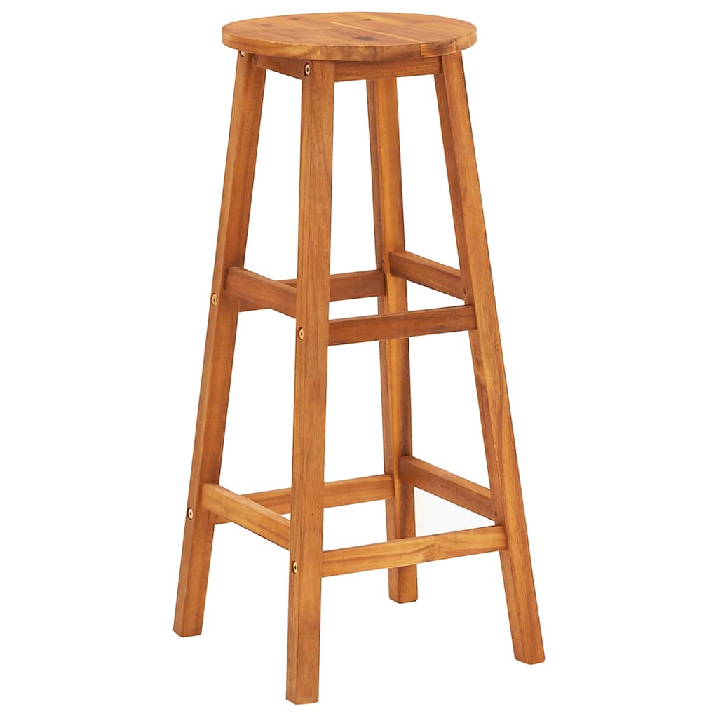 Bar Stool Set 4 pcs Solid Acacia Wood