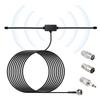 AQTAQ DAB FM Radio FM Dipole Antenna with 3m Extension Portable Radio Stereo AV HiFi for Music System Antenna, Cable, Tuner, Receiver, Receiver,