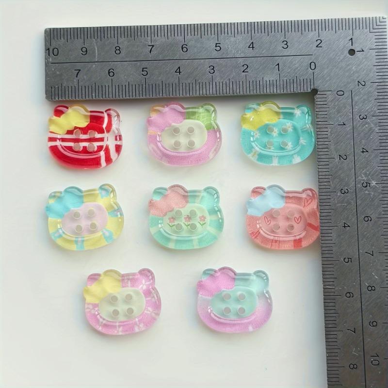 Jelly Printed Cat Buckles DIY Sewing Kit Clothing Craftsmanship Decorative Cute Resin Buttons