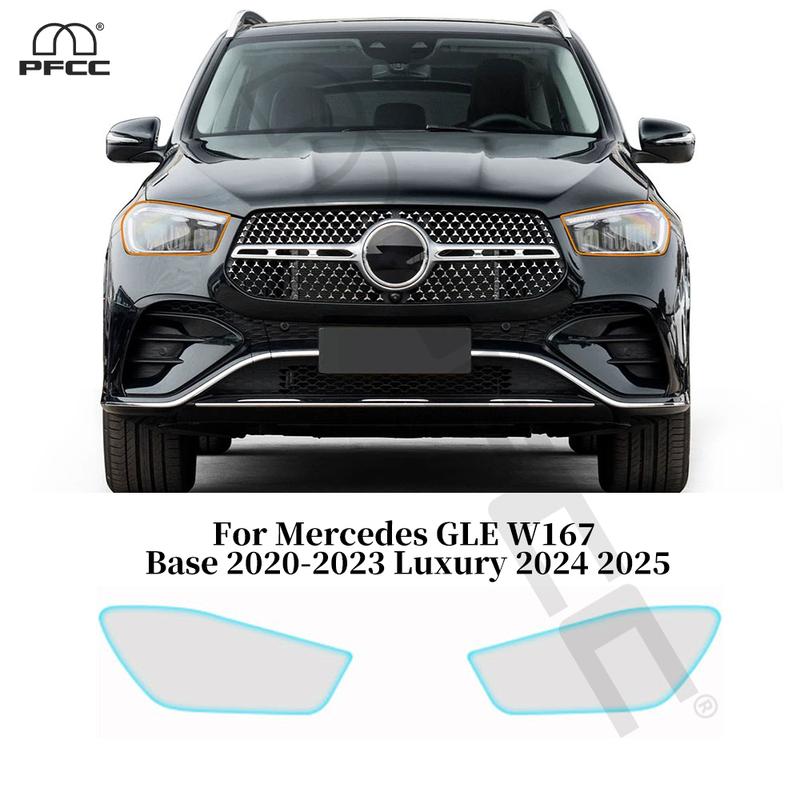 Для Mercedes Benz GLE W167 Базовый - Люкс 2024 2025 Защитная пленка TPU для фар и зеркал заднего вида, устойчивая к царапинам, вырезанная по форме, прозрачная PPF