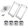 Guitar Flat Pickup & Dome Knobs Oval Output Plate for Electric