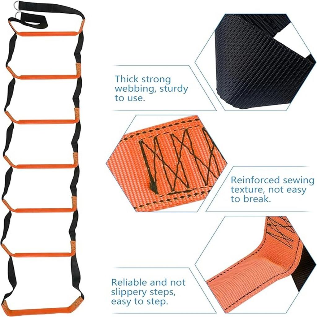 Reinforced Rope Ladder – Climbing Ladder for S, Kayaks, Inflatable S, Motors, Wooden Accessory